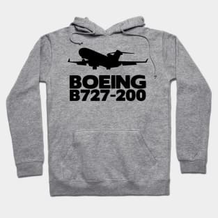 Boeing B727-200 Silhouette Print (Black) Hoodie